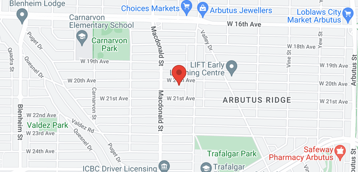 map of 2748 W 20TH AVENUE